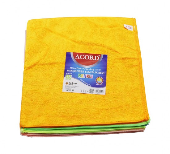 ACORD KOD-536 ( DÖKME ) ( 40X40CM ) ( RENKLİ ) MİKROFİBER TEMİZLİK BEZİ ( EKSTRA EMİCİ ) ( TÜM YÜZEYLER İÇİN )*15X20