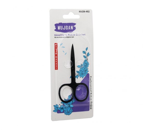 MUJGAN MJGN-492 SİYAH ÇOK AMAÇLI BIYIK & BAKIM MAKAS*12X100