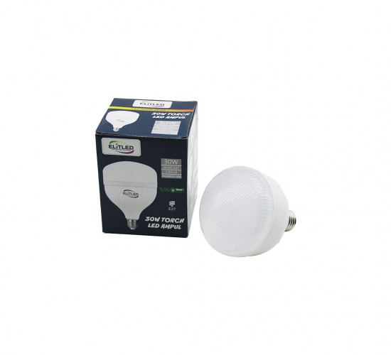 ELİTLED EL-02 12/30 ( 30W ) TORCH LED BULB AMPUL ( BEYAZ & 6400K ) ( E27 ) ( 3300 LÜMEN ) ( 20.000 SAAT ÖMÜR )*32