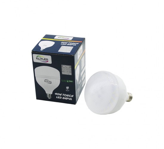 ELİTLED EL-02 12/24 ( 40W ) TORCH LED BULB AMPUL ( BEYAZ & 6400K ) ( E27 ) ( 4400 LÜMEN ) ( 20.000 SAAT ÖMÜR )*30