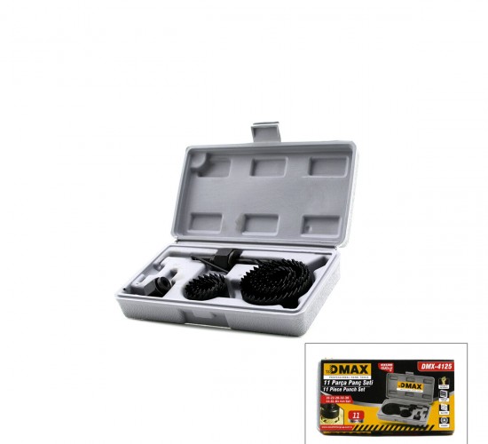 DMAX DMX-4125 ( 11İN1 ) BUAT AÇMA PANÇ SETİ ( METAL & AHŞAP & PVC & ALÇIPAN & PLS. ) ( 19-22-29-32-38-44-51-64MM )*40