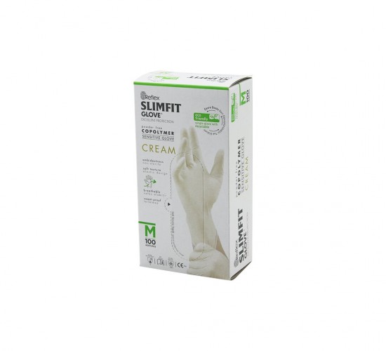REFLEX SLİMFİT GLOVE KOD-029 ( M ) ( KREM ) ( PUDRASIZ ) MUAYENE ELDİVEN 100LÜ*1X20