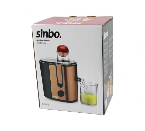 SİNBO SJ-3148 ( ROSE GOLD ) (ELEKTRİKLİ) KATI MEYVE SIKACAK (600W) (HAZNE POSA: 1250ML & M.SUYU: 450ML) (ÇELİK FİLTRE) (65MM BESLEME TÜPÜ)*4
