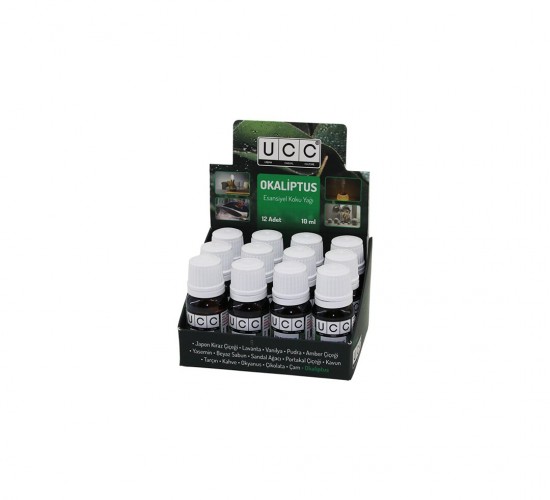 UCC ESANSİYEL KOKU YAĞI ( OKALİPTUS ) ( BUHARDANLIK & ÇAMAŞIR MAKİNE & ÜTÜ VB. KULLANIM ) ( 10ML )*12X42