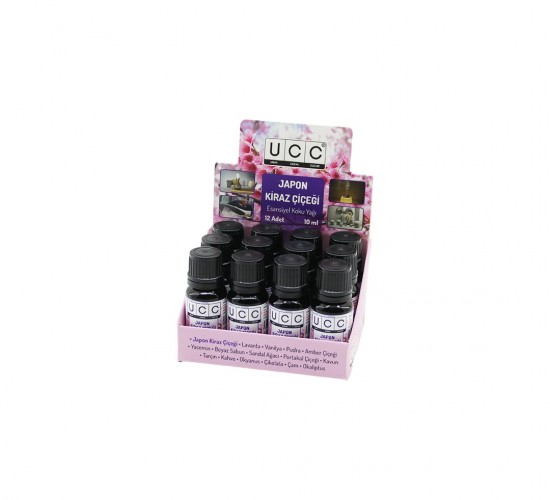 UCC ESANSİYEL KOKU YAĞI ( JAPON ÇİÇEK ) ( BUHARDANLIK & ÇAMAŞIR MAKİNE & ÜTÜ VB. KULLANIM ) ( 10ML )*12X42