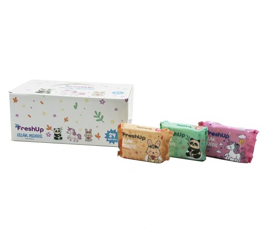 FRESHUP ( MİNİ ) ( 20PCS ) CEP ISLAK MENDİL ( MİX )*24X6
