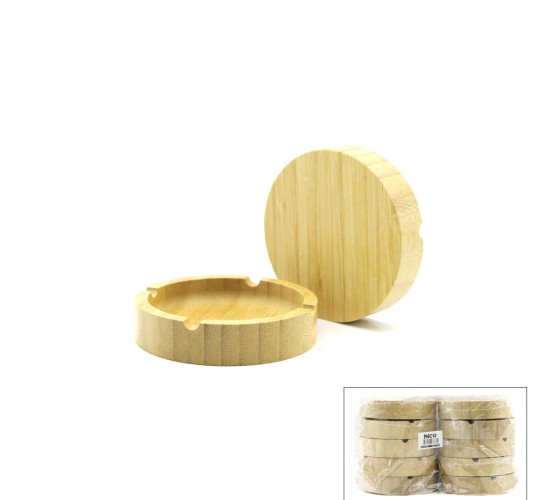 İBİCO İ22-398 ( YUVARLAK ) ( AHŞAP & BAMBU ) KÜLLÜK ( 9CM )*10X30