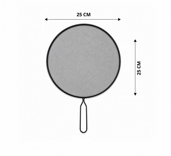 İBİCO İ22-421 ( SİYAH ) ( SAPLI ) ( 25CM ) TEL YAĞ SIÇRATMAZ ( METAL ÇERÇEVE & SAP ) ( SAP=14CM )*12X12
