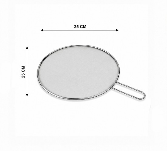 İBİCO İ22-424 ( LUX & KROM ) ( SAPLI ) ( 25CM ) TEL YAĞ SIÇRATMAZ ( METAL ÇERÇEVE & SAP ) ( SAP=17CM )*12X12