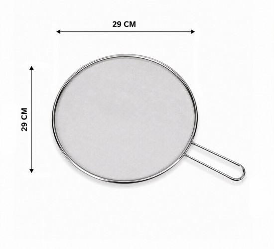 İBİCO İ22-425 ( LUX & KROM ) ( SAPLI ) ( 29CM ) TEL YAĞ SIÇRATMAZ ( METAL ÇERÇEVE & SAP ) ( SAP=17CM )*12X12