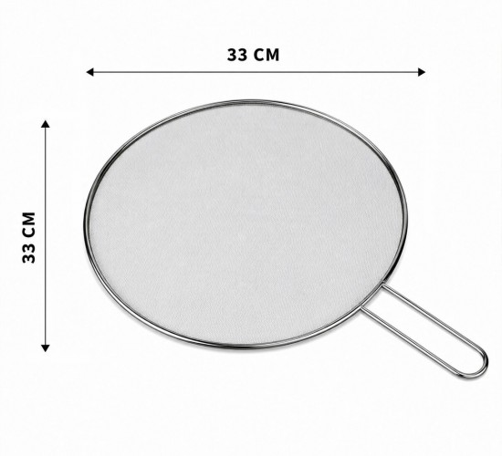 İBİCO İ22-426 ( LUX & KROM ) ( SAPLI ) ( 33CM ) TEL YAĞ SIÇRATMAZ ( METAL ÇERÇEVE & SAP ) ( SAP=17CM )*12X12