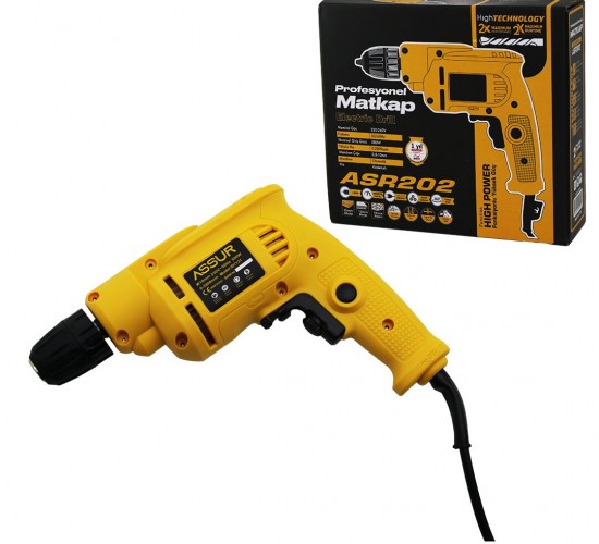 PROFESYONEL ASR-202-7131 MATKAP SIKMA & VİDALAMA ( FİŞLİ ) ( KADEMELİ HIZ AYAR ) ( OTOMATİK MANDREN ) ( 360° TUTMA KOL ) ( 580W ) ( 0.8-10MM )*10