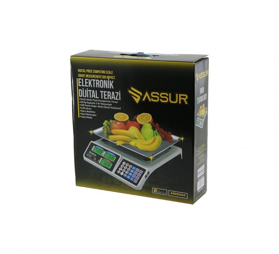 BRADER ACS-809T ( BÜYÜK ) DİJİTAL KARPUZ TERAZİ TARTI ( 40KG/2GR ) ( 7 FİYAT HAFIZASI ) ( FİŞ ŞARJLI )*5