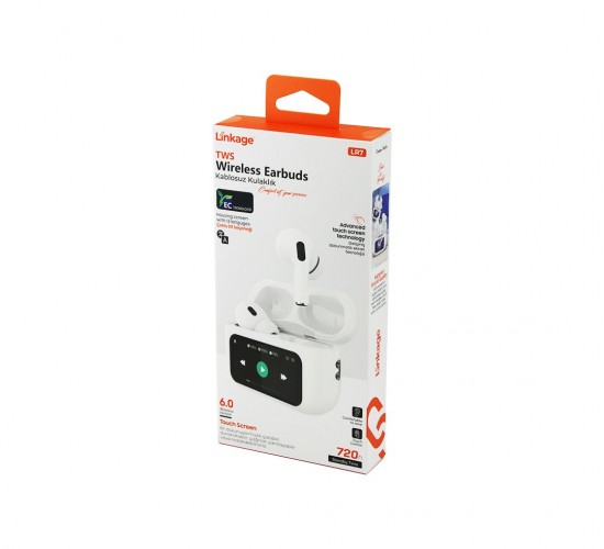 LİNKAGE LR-7 ( DOKUNMATİK EKRAN) BLUETOOTH & WIRELESS KABLOSUZ KULAKLIK ( BT-6.0 )( KULAK İÇİ = SİLİKONLU ) ( AKTİF GÜRÜLTÜ ENGELLEME )( 13 FARKLI DİL )*10X10