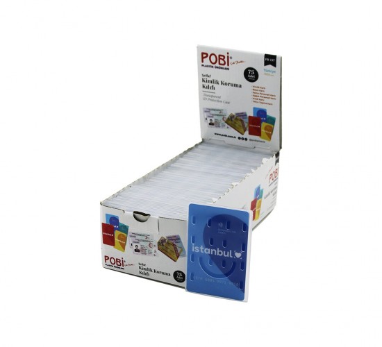 POBİ PB-197 LÜKS ŞEFFAF KİMLİK KORUMALIK KABI*75X1