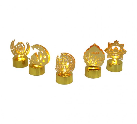 KRD-7941 ( METAL MİX DESEN ) ( PİLLİ ) RAMAZAN LED IŞIK*12X80