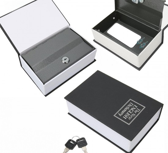 İBİCO İ12-267 ( BÜYÜK=180X115X55MM ) ( KİTAP MODELİ ) KİLİTLİ KASA & KUMBARA RENKLİ*36