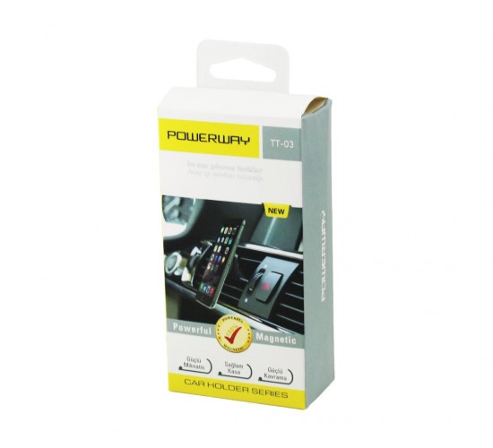 POWERWAY TT-03 ( MIKNATISLI ) OTO & ARAÇ TELEFON TUTUCU TUTACAK ( GEÇMELİ )*132