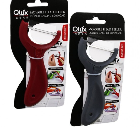 QLUX L-00623 ( 2İN1 ) DÖNER BAŞLIKLI SOYACAK ( DİKEY & YATAY KULLANIM )*50=K