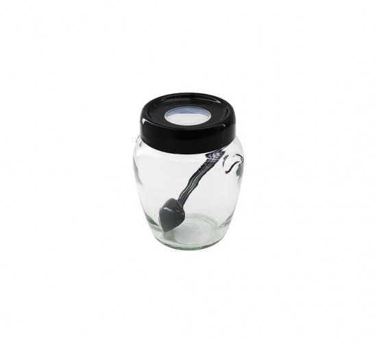 QLUX S-00156 ( 300CC ) RING KAŞIKLI CAM BAHARATLIK*24=K