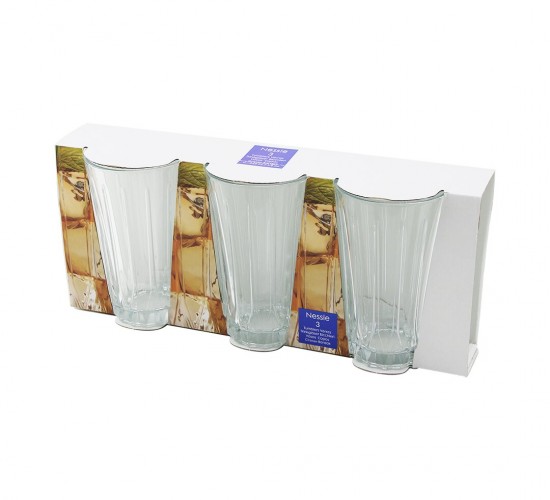 PAŞABAHÇE NESSIE-520025 ( 3PCS ) ÜÇLÜ CAM MEŞRUBAT BARDAK*6=K