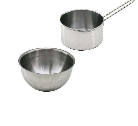 KRT-1076 ( 2PCS SET ) PASLANMAZ ÇELİK ( CHEFF SÜTLÜK & SOSLUK=14CM & DERİN KAP=17CM )*40