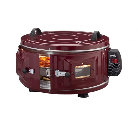 AKEL AF-007B EKONOMİK GROSS YUVARLAK DAVUL FIRIN ( 1300W & 53CM ) ( ALÜMİNYUM TEPSİ ) ( ÖN GÖZETLEME CAMI )*1
