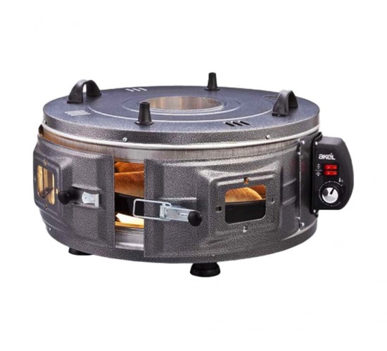 AKEL AF-220 GROSS YUVARLAK DAVUL FIRIN STANDART ( AYARLANABİLİR TERMOSTAT = 50°C-320°C )( 1300W & 53CM )( ALÜMİNYUM TEPSİ )( ÖN & ÜST GÖZETLEME CAMI )*1