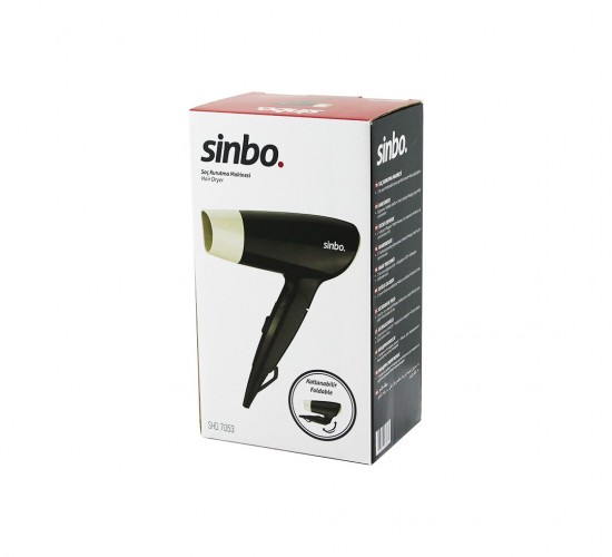 SİNBO SHD-7053 ( KREM ) SAÇ KURUTMA MAKİNESİ ( KATLANABİLİR ) ( 2 KADEME HIZ AYARI )*20