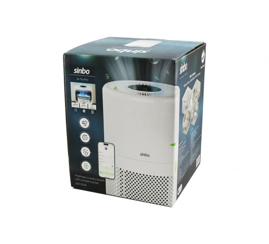 SİNBO SAP-5508 HAVA TEMİZLEME CİHAZI ( BEYAZ ) ( 3 KADEME FİLTRELEME ) ( OTOMATİK FAN ) ( UV AYDINLATMA ) ( SESSİZ UYKU MOD ) ( WİFİ UZAKTAN KONTROL )*2