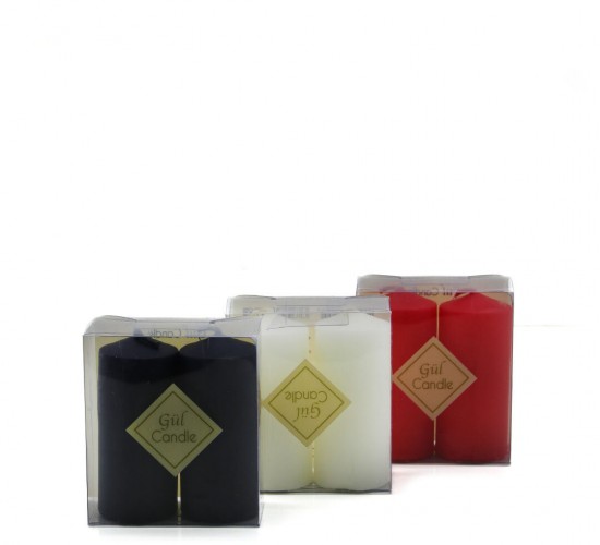 GÜL CANDLE GL-214 ( 2PCS ) RENKLİ TAKOZ MUM*72=K