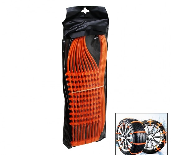 KRT-1093 ( 10PCS ) ( PLASTİK ZİNCİR ) OTO LASTİK ( KAR KELEPÇESİ = CIRTLI )*1X45