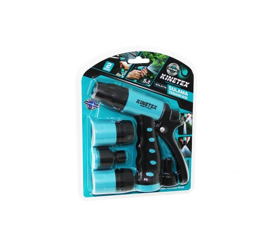 KINETEX KTX-3174 ( 5IN1 & 2 MOD ) SULAMA TABANCASI SETİ ( 1 - TABANCA & 4 - BAĞLANTI APARATI )*48