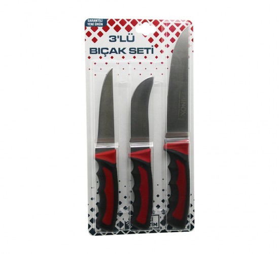 ERİNOX ( 3PCS ) KURBAN BIÇAK SETİ ( R-032K--R-320Y--R-0403 ) (KEMİK SIYIRMA & DERİ SOYMA=YÜZME & KURBAN BIÇAK)*50