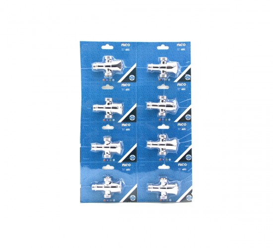 İBİCO K13-074 ( ÇİFT ÇIKIŞLI ) ( ÇAMAŞIR ) MUSLUK ( VAKUMLU AMBALAJ )*8X15