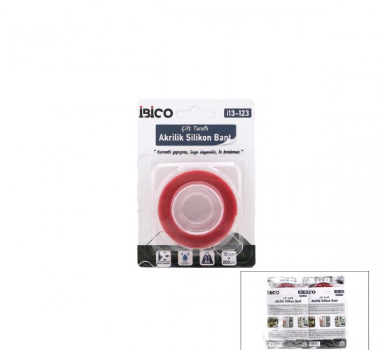 İBİCO İ13-123 ( 18MMX2MT ) VHB AKRİLİK SİLİKONİZE BANT ( ÇİFT TARAFLI BANT )*12X24