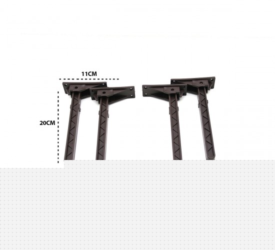 İBİCO-979 ( KAHVERENGİ ) SOFRA AYAK ( KOMPLE PLASTİK ) ( 20CM ) ( AÇ KAPA )*4X50