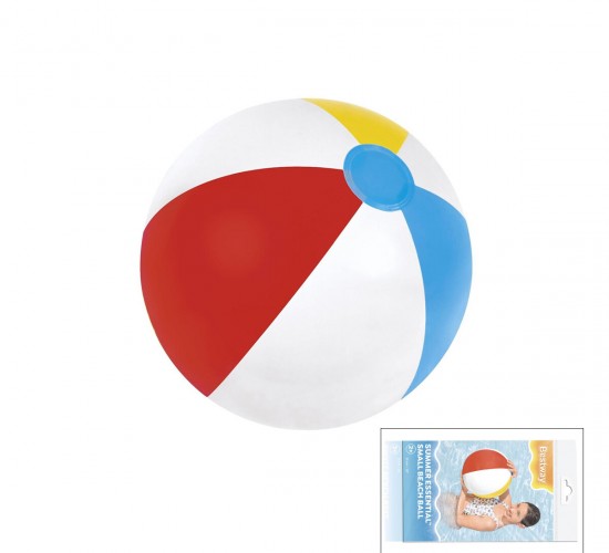 BESTWAY-31021 DENİZ TOPU ŞİŞME ( DİLİMLİ PLAJ DESEN ) ( 51CM ) ( +2YAŞ )*36=K