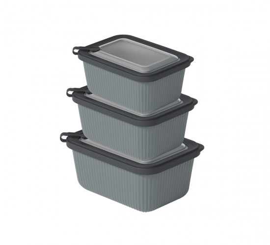 DÜNYA-30946-999 MİKRO LİNE ( 3PCS = 600-1100-1800ML ) ( DİKDÖRTGEN ) PLASTİK SAKLAMA KABI SET ( MİKRODALGA KULLANILABİLİR )*12=K