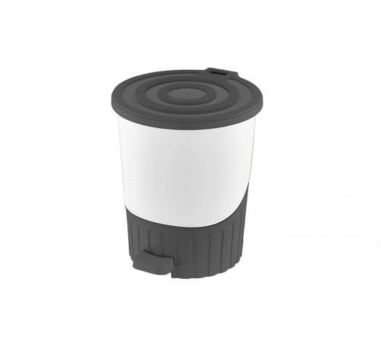 DÜNYA-01070-413 ( ANTRASİT GRİ ) PASTEL - ( LÜX ) ( 14LT ) ( PEDALLI ) ÇÖP KOVASI PLASTİK ( 315X285X335MM )*6=K
