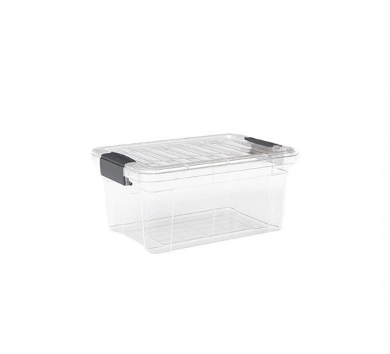 DÜNYA DP-33114-102 ( 10.5LT ) ( ŞEFFAF ) ÇOK AMAÇLI SAKLAMA KUTUSU & ORGANİZER ( KİLİTLİ KAPAK ) ( 250X360X166MM )*12=K