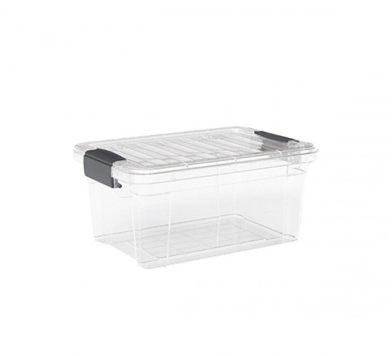 DÜNYA DP-33116-102 ( 34LT ) ( ŞEFFAF ) ÇOK AMAÇLI SAKLAMA KUTUSU & ORGANİZER ( KİLİTLİ KAPAK ) ( 361X526X236MM )*8=K