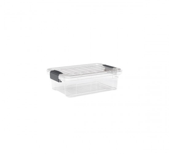 DÜNYA DP-33103-102 ( 4.25LT ) ( ŞEFFAF ) ÇOK AMAÇLI SAKLAMA KUTUSU & ORGANİZER ( KİLİTLİ KAPAK ) ( 305X210X100MM )*12=K