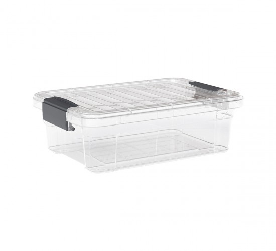 DÜNYA DP-33105-102 ( 13LT ) ( ŞEFFAF ) ÇOK AMAÇLI SAKLAMA KUTUSU & ORGANİZER ( KİLİTLİ KAPAK ) ( 445X305X135MM )*12=K
