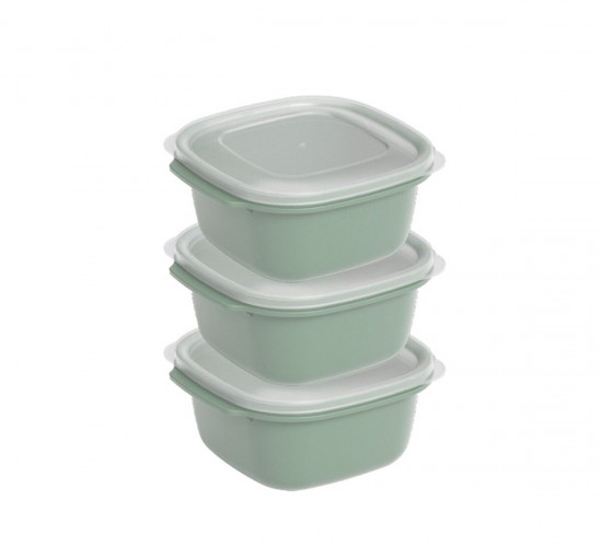 DÜNYA DP-31273-999 ( KARE ) ( 3PCS = 2200ML ) EASY KEEP SAKLAMA KABI ( RENKLİ PLASTİK & ŞEFFAF KAPAK )*12=K
