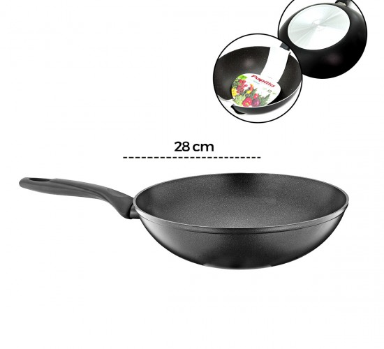 PAPİLLA RAGNAR ( WORK PAN ) ( 28CM ) ( ŞEF TAVA ) ( GRANİT ) ( DIŞ KIRÇIL ) ( TEK SAPLI ) ( BRKT-739446 )*6=K
