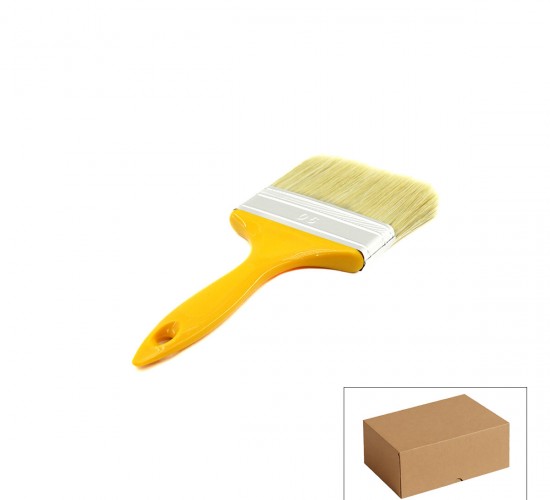 GÜNSAN ( -001 540 ) ( NO-4 ) ( 90MM ) ( STANDART ) ( SARI SAPLI ) ( KESTİRME ) BOYA FIRÇASI*12X5