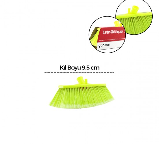 GÜNSAN ( -013 006 ) ( CARFIR ) ( 9.5CM=KIL BOYU ) OTO YIKAMA FIRÇASI (YUMUŞAK DOKU) (OTO & CAM & ISLAK ZEMİN) (KARTON SARGI KUTULU)*12=K