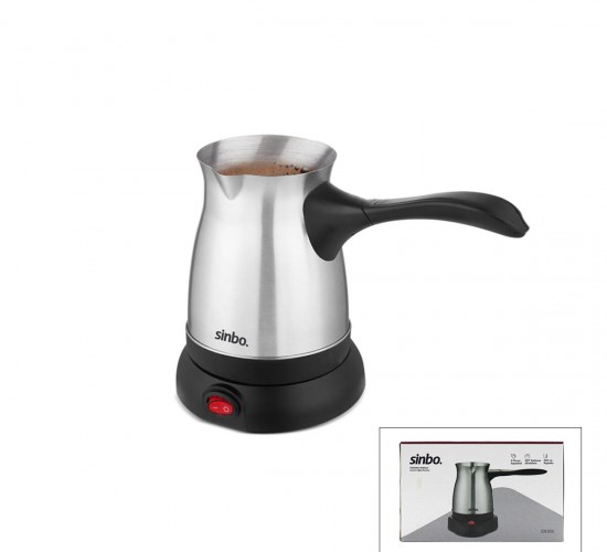 SİNBO SCM-9038 (ÇELİK) ELEKTRİKLİ CEZVE (TÜRK KAHVE MAKİNESİ & 6FİNCAN=500ML) (360° KABLOSUZ KULLANIM) (KATLANIR KULP)*8