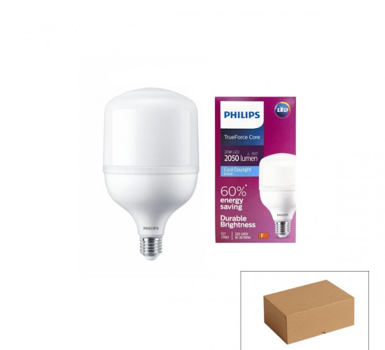 PHILIPS CODE-064158 00 TRUE FORCE ( 20W ) MİNİ TORCH LED BULB AMPUL ( BEYAZ & 6500K ) ( E27 ) ( 2050 LÜMEN )*6=K